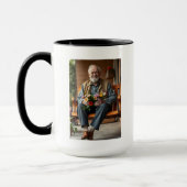 Mug Black Cross and Poem Photo Memorial (Gauche)