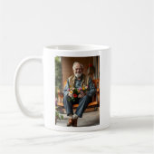 Mug Black Cross and Poem Photo Memorial (Gauche)