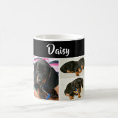 Mug Black Dog Pet Lover Photo Collage Pawprint Cute (Centre)