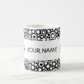 Mug Black Dots & Circles Grid + your backgr. & (Centre)