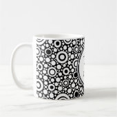 Mug Black Dots & Circles Grid + your backgr. & (Gauche)