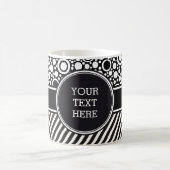 Mug Black Dots & Stripes Grid + your backgr. & (Centre)