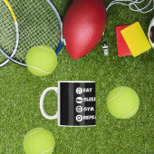Mug Black Eat Sleep Gym Icône de répétition