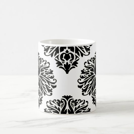 Mug Black Elegant Damask (Centre)