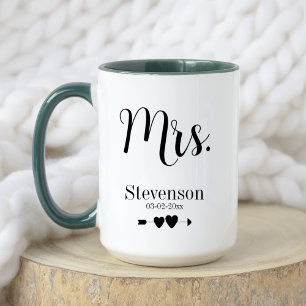 Mug Black Elegant M. Mme Mari Femme Mariage Couple