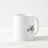 Mug Black Elegant Script Established Mom (Devant droit)