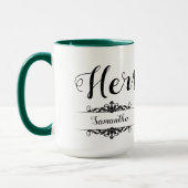 Mug Black Elegant Style Ses Hers Mariage Couple (Gauche)