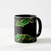 Mug Black Emerald Green Gold personnalisé (Devant droit)