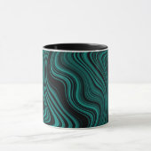 Mug Black & Emerald Wavy Abstraction (Centre)