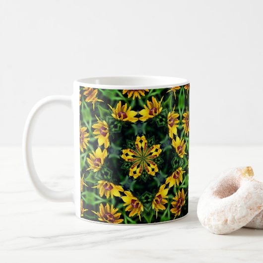 Mug Black Eyed Susan Kaleidoscope (Avec donut)