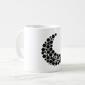 Mug Black Floral Crescent Moon – Minimalist Boho Moon (Devant gauche)