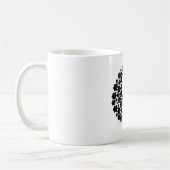 Mug Black Floral Crescent Moon – Minimalist Boho Moon (Gauche)