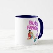 Mug Black Friday Mug-Blue & White Coffee Cup | 40% OFF (Devant droit)