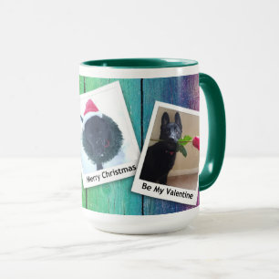 Mug Black German Shepherd Puppy Vacances d'hiver, ZKA