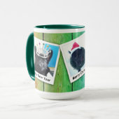 Mug Black German Shepherd Puppy Vacances d'hiver, ZKA (Devant gauche)