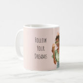 Mug Black Girl Peach Bow Ice Cream Cone (Devant gauche)