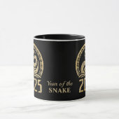 Mug Black Gold Chinois 2025 Année du serpent (Centre)