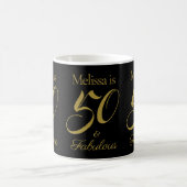 Mug Black Gold Elegant 50 et fabuleux 50e anniversaire (Centre)