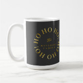 Mug Black Gold Noël Ho Ho Ho ID1009 (Gauche)