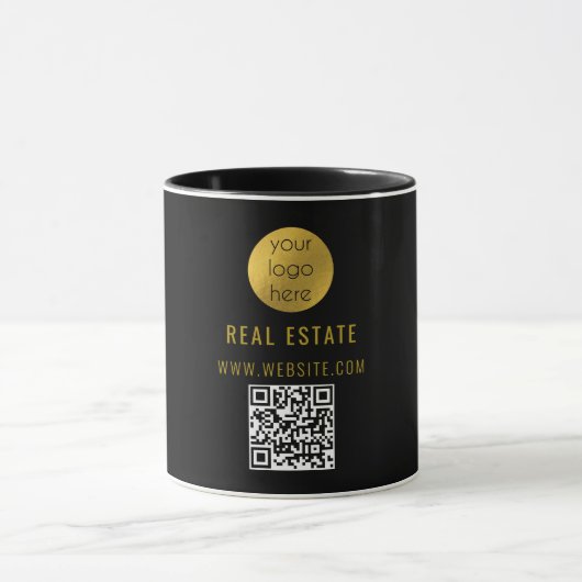 Mug Black Gold Professional Real Agent Business (Centre)