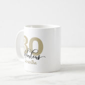 Mug Black Gold Script 30 et fabuleux anniversaire (Devant gauche)