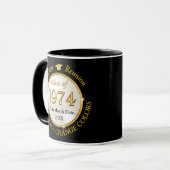 Mug Black Gold White, Souvenirs de réunion de classe 5 (Devant gauche)