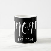 Mug Black Graceful Big Script Established New Mom Gift (Centre)