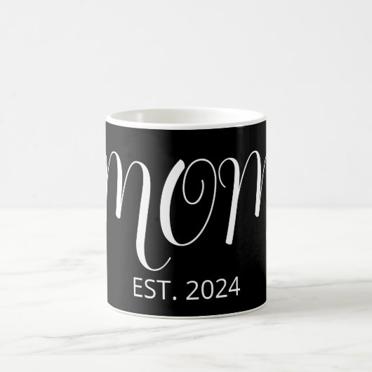 Mug Black Graceful Big Script Established New Mom Gift (Centre)