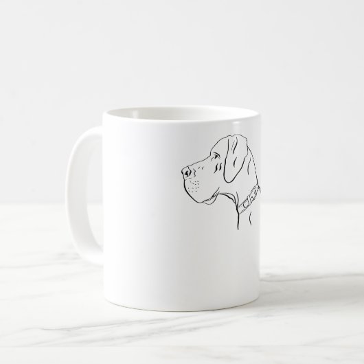 Mug Black Great Dane Chien (Devant gauche)