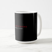 Mug Black Grey Red Professional Moderne Votre nom (Devant droit)