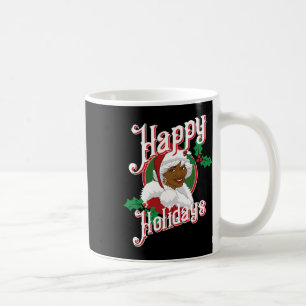 Mug Black happy holiday afro-américain père Noël mrs c