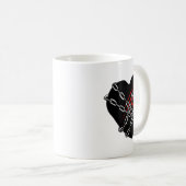 Mug Black Heart Red Chains Cool Gothic Valentines Day (Devant droit)
