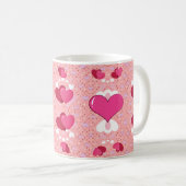 Mug black heart vibrant romantic wallpaper (Devant droit)