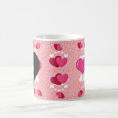 Mug black heart vibrant romantic wallpaper (Centre)