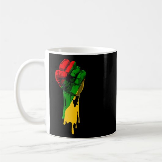Mug Black History Mois Premier Black Power Femmes afri (Gauche)