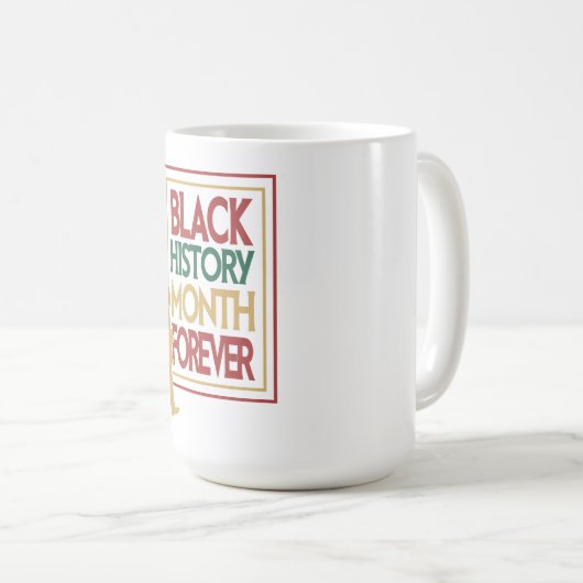 Mug Black History Month Forever Typography (Devant droit)