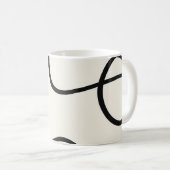 Mug Black Ivory Flowing Line Abstract (Devant droit)