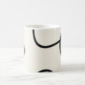Mug Black Ivory Flowing Line Abstract (Centre)