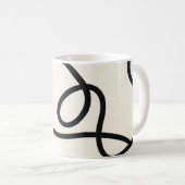Mug Black Ivory Loop Line Abstract (Devant droit)