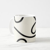 Mug Black Ivory Loop Line Abstract (Devant gauche)