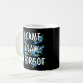Mug Black Je Suis Venu J'Ai Vu J'Ai Oublié Les Fleurs (Devant gauche)