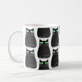 Mug Black Kitty Green Eyes Personnalisé (Gauche)