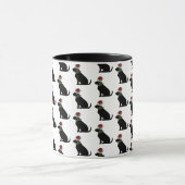 Mug Black Lab Chien Noël Santa Hat Holly Fun (Centre)