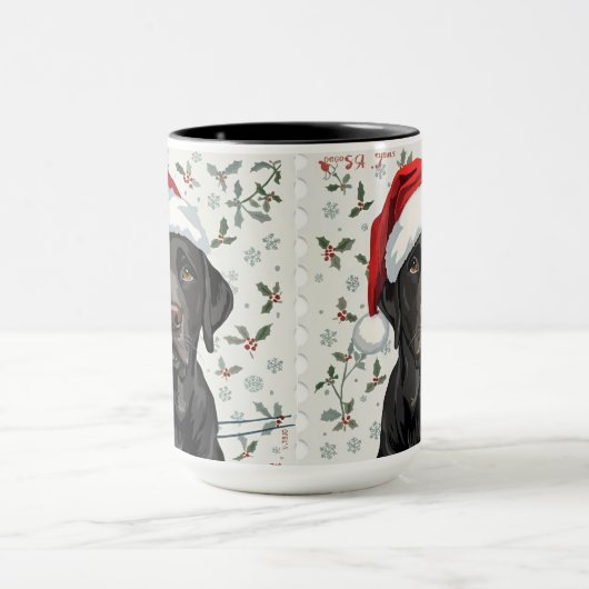 Mug Black lab christmas (Centre)