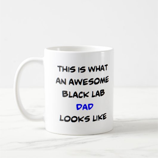 Mug black lab dad, awesome (Gauche)