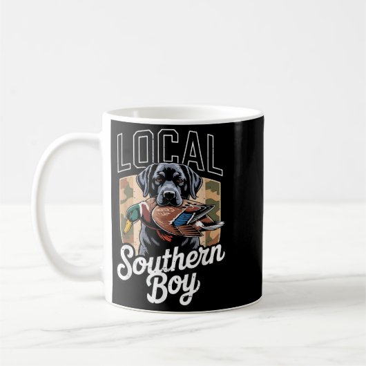Mug Black Lab Dog Local Southern Boy Camo Duck Hunting (Gauche)