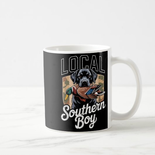 Mug Black Lab Dog Local Southern Boy Camo Duck Hunting (Droite)