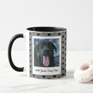 Mug Black Lab Dog Pet Personnalisé Photo et Texte