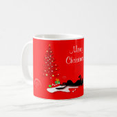 Mug - Black Lab Joyeux Noël (Devant gauche)