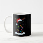 Mug Black Lab Labrador Christmas Dog Reindeer Lights P (Gauche)